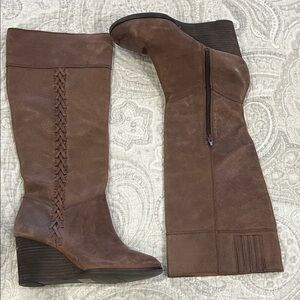 Lucky Brand Brown Heeled Boots